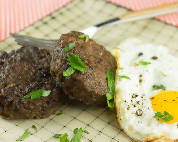 Two Eggs with Beef Sausage