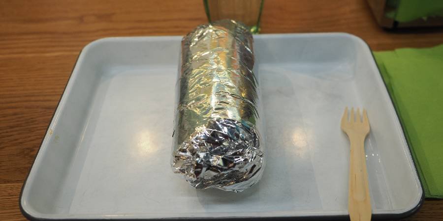 Pop the Burrito on a Baking Tray