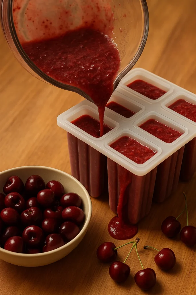 Poured the Mix Into Popsicle Molds
