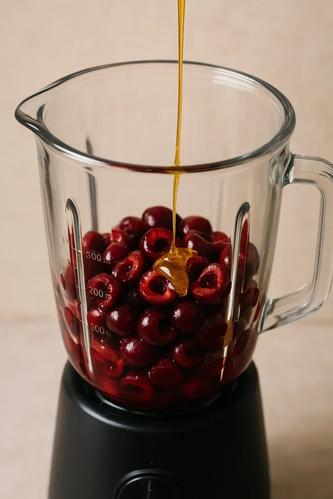 Tossed All the Softened and Pitted Cherries Into the Blender