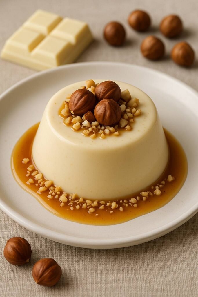 White Chocolate And Hazelnut Panna Cotta